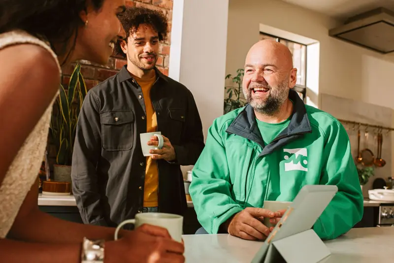 OVO Solar Survey - Technician Explaining Results