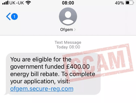 Scam text messages can contain links which seem safe but lead you elsewhere