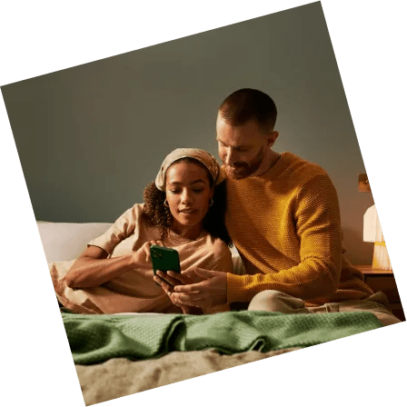 Couple on phone