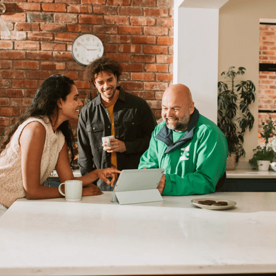 OVO customers with engineer