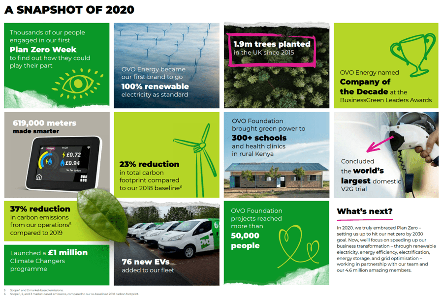 A snapshot of our Plan Zero report for 2020