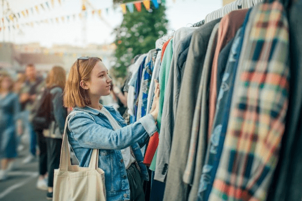 Sustainable second-hand fashion shopping