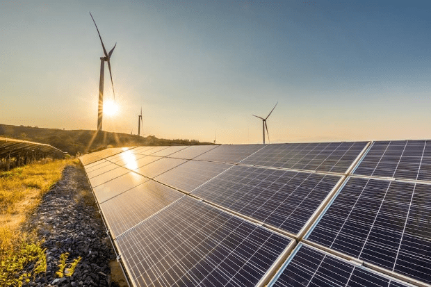 Solar panels in the countryside