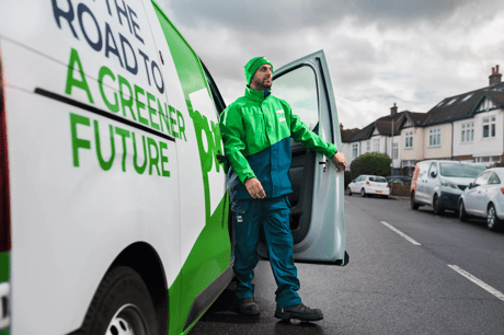 An OVO expert coming out of his van