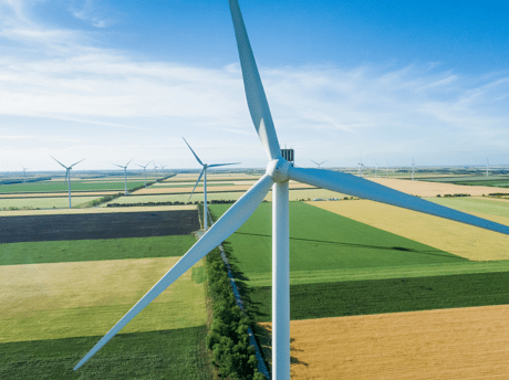 Windmills on wind farm