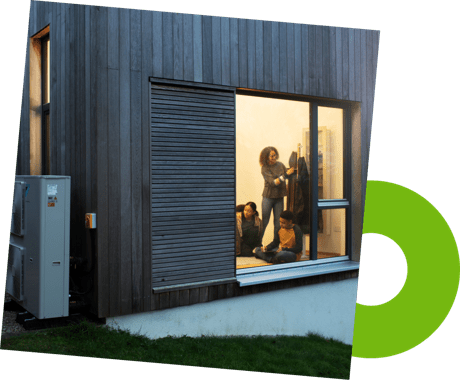 Heatpump outside home