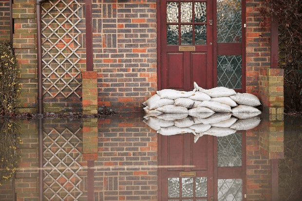 Protecting a home with sandbags