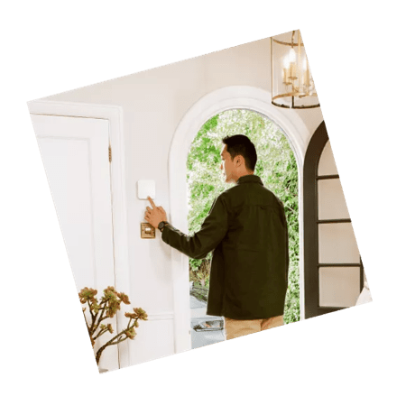 Man at door
